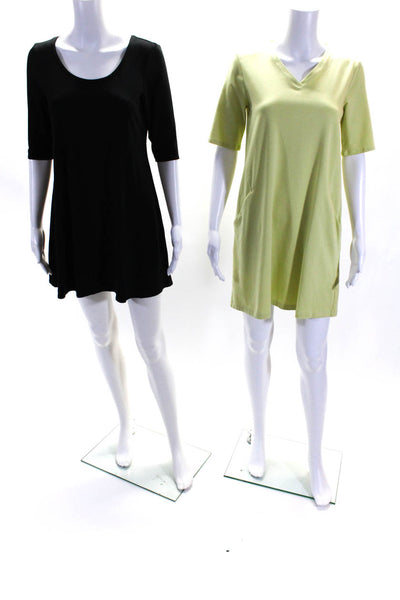 Eileen Fisher Womens Short Sleeve T-Shirt Dresses Black Size S 2XS Lot 2