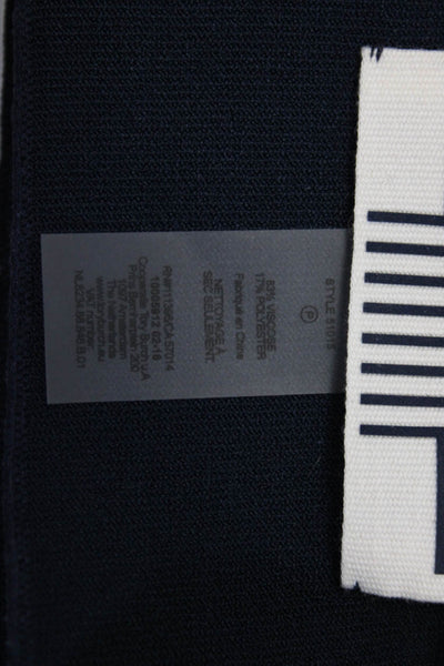 Tory Sport Women's Striped Print Neck Scarf Blue/White Size O/S