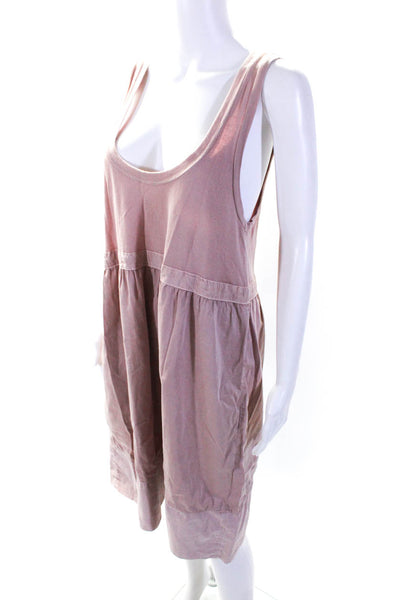 Standard James Perse Womens Scoop Neck Knit Sleeveless A Line Dress Pink Size 4