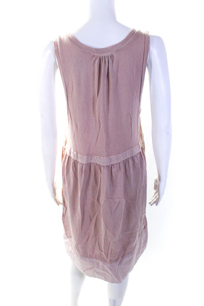 Standard James Perse Womens Scoop Neck Knit Sleeveless A Line Dress Pink Size 4