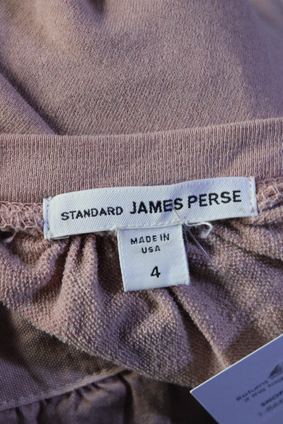 Standard James Perse Womens Scoop Neck Knit Sleeveless A Line Dress Pink Size 4