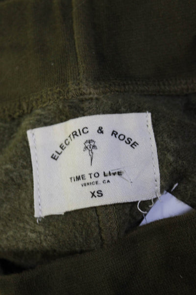 Electric & Rose Womens Tie Dye Drawstring Waist Sweatpants Pants Green Size XS