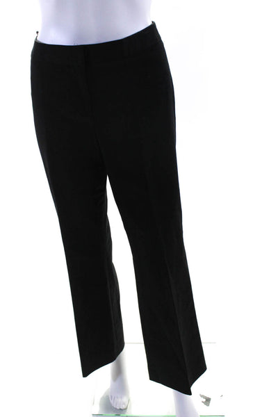 Calvin Klein Womens Hook Closure Flat Front Straight Leg Dress Pant Black Size 1