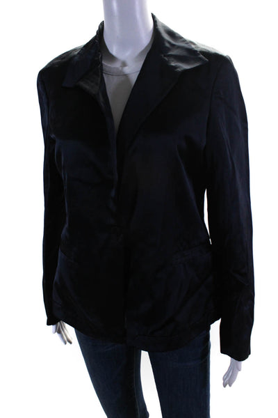 Paul Smith Women's Long Sleeves One Button Blazer Navy Blue Size 46