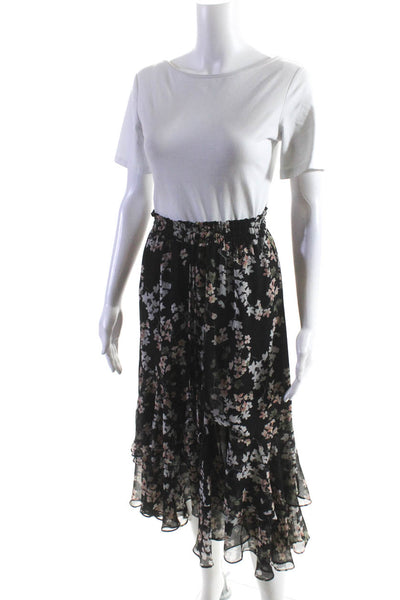 Misa Women's Elastic Waist Ruffle Floral Midi Dress Size XS