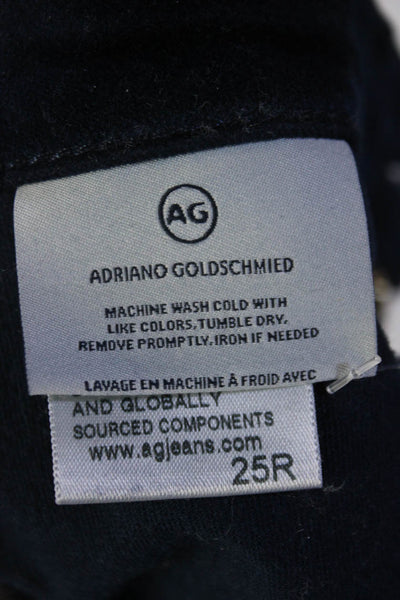 AG Adriano Goldschmied Womens Velvet Legging Super Skinny Jeans Blue Size 25