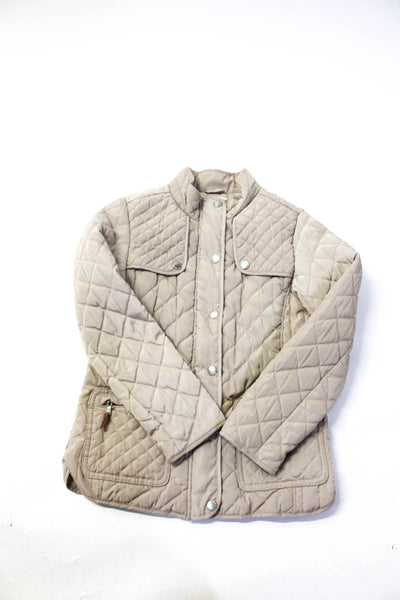 Zara Habitual 7 for all Mankind Girls Quilted Jacket Beige Size 9 12 10 Lot 3