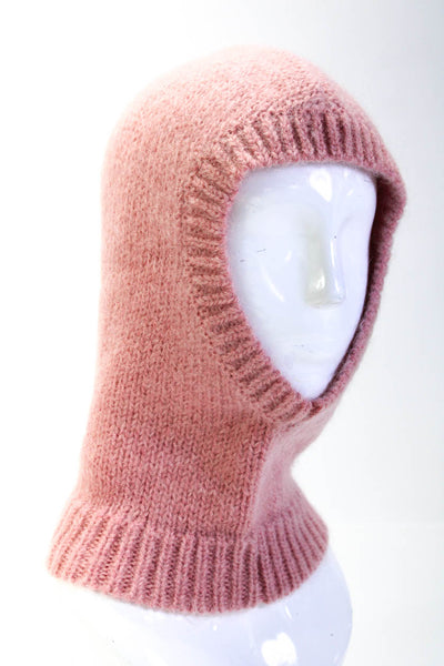 & Other Stories J Crew Womens Knit Balaclava Hat Scarf Light Pink Size OS Lot 2