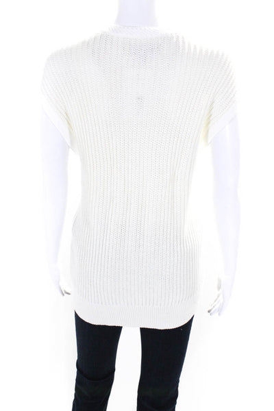 Rag & Bone Womens Deep V Neck Oversize Sweater Vest White Ivory Size Small