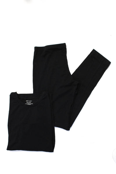 West Loop Women's High Rise Casual Ankle Leggings Black Size S/M, Lot 2