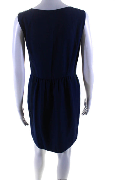 J Crew Women's Scoop Neck Sleeveless Mini Dress Blue Size 6