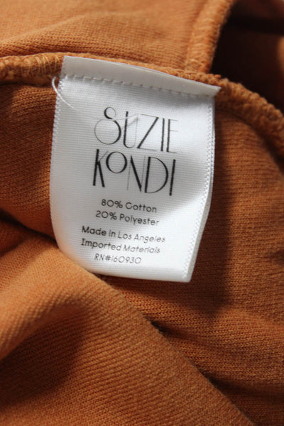 Suzie Kondi Womens Tefta Track Short Velour Autumn Maple Size Xl