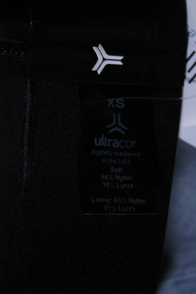 Ultracor Womens Black Graphic Print Pull On Pants Leggings Size XS