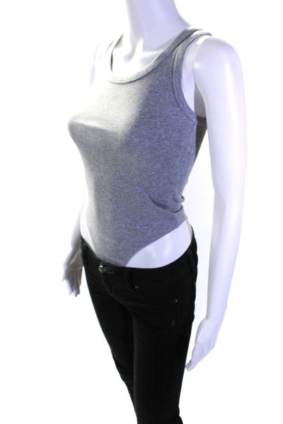 Suzie Kondi Womens Tank Body Suit Cotton Grey Size Xs