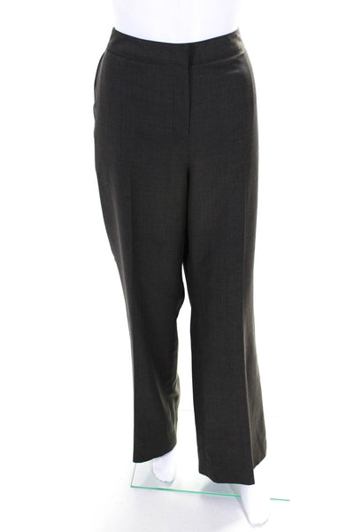 Calvin Klein Women's Flat Front Straight Leg Dress Pant Gray Size 14