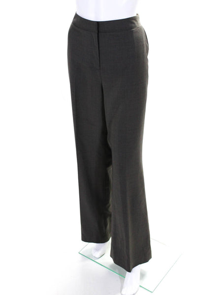 Calvin Klein Women's Flat Front Straight Leg Dress Pant Gray Size 14