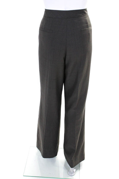 Calvin Klein Women's Flat Front Straight Leg Dress Pant Gray Size 14