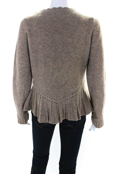 Sleeping On Snow Anthropologie Women's Open Front Cardigan Brown Size L