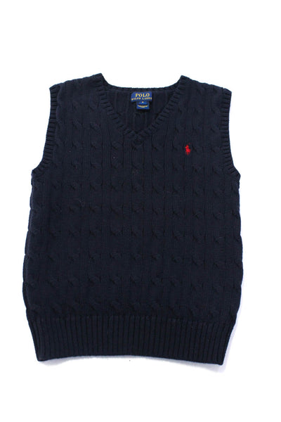 Polo Ralph Lauren Zara Crewcuts Childrens Boys Sweaters Blue Size 6 8 Lot 3