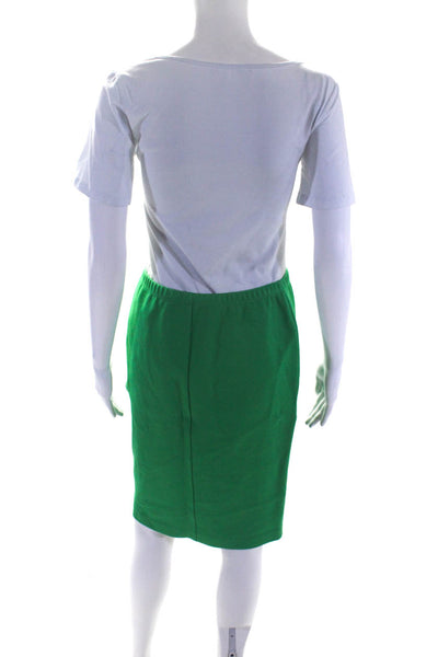 Jil Sander Womnens Knee Length Pencil Skirt Green Size EUR 40