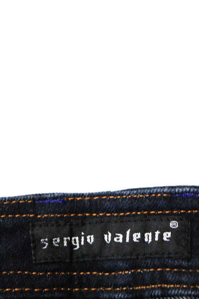 Sergio Valente Womens Blue Dark Wash High Rise Straight Leg Jeans Size 25