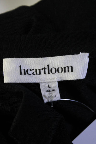 Heartloom Womens Cotton Round Neck Tiered Pullover Tank Top Dress Black Size L