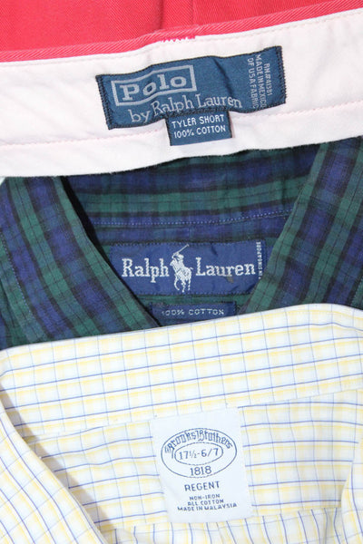 Ralph Lauren Blue Label Brooks Brothers Mens Shirts Shorts Size XL 44 17.5 Lot 3