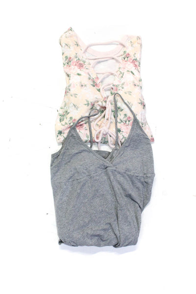 Chaser Splendid Womens Floral Print Sweater Dress Pink Grey Size Small Lot 2