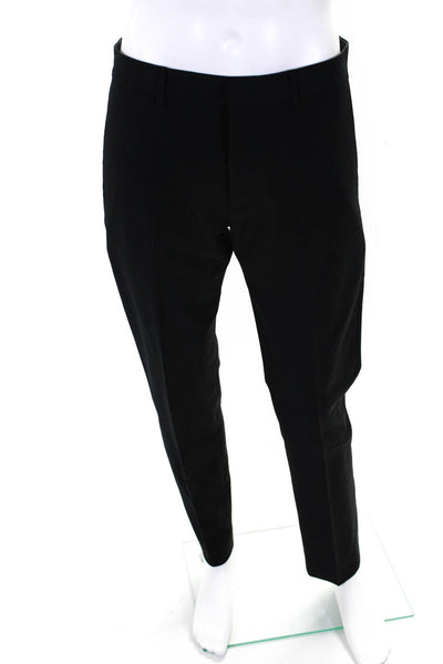 Club Monaco Men's Slim Fit Flat Front Straight Leg Dress Pants Black Size 31