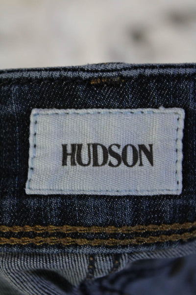 Hudson Women's Mid Rise Dark Wash Bootcut Jeans Blue Size 30