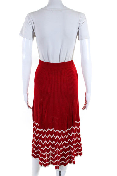 House of Harlow 1960 x Revolve Womens Striped A-Line Mid-Calf Skirt Red Size XS