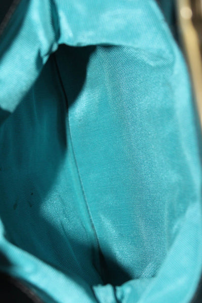 Jalda Womens Genuine Python Leather Magnetic Fold Over Clutch Handbag Brown Ivor