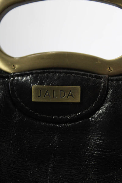 Jalda Womens Genuine Python Leather Magnetic Fold Over Clutch Handbag Brown Ivor