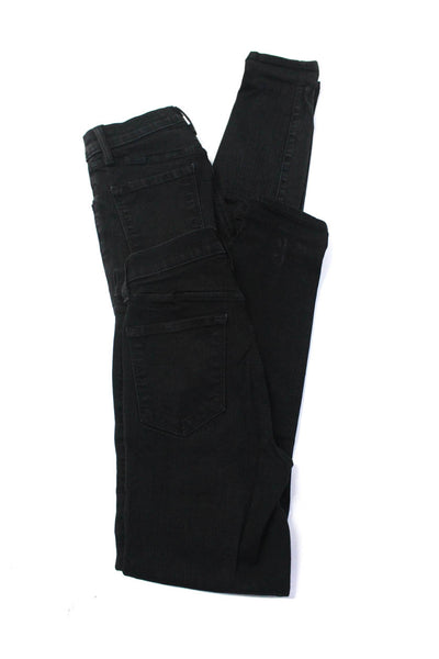 J Brand Womens Faded Black High Rise Skinny Leg Denim Jeans Size 26 lot 2