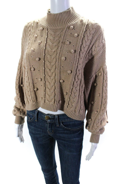 Nicholas Womens Crop Cozy Sweater Brown Size 0 13196317