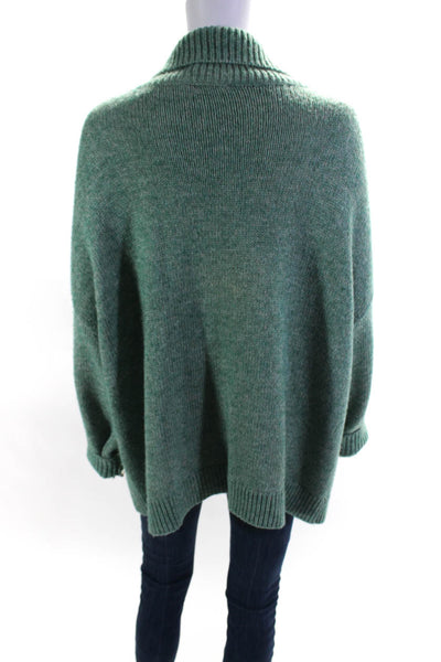 Elk Womens Meldal Roll Knit Sweater Green Size 12 12941050