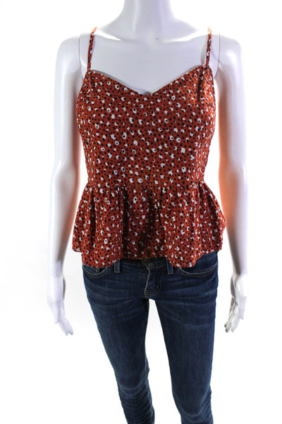 The Odells Womens Malmo Print Crop Cami Red Size 10 13977401