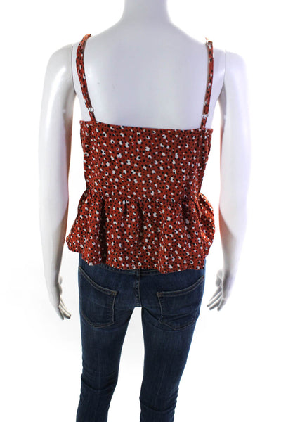 The Odells Womens Malmo Print Crop Cami Red Size 10 13977401