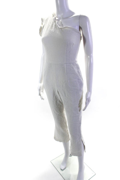 Black Halo Womens Pravella Jumpsuit White Size 2 13486329
