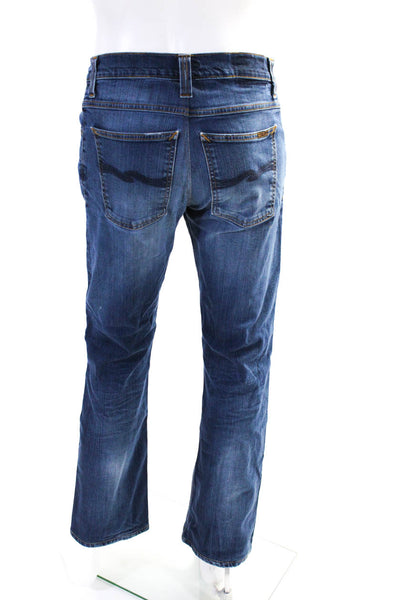 Nudie Jeans Co Mens Average Joe Jeans Blue Cotton Size 33X34