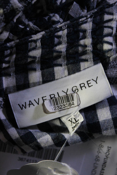 Waverly Grey Womens Luu Top Blue Size 10 12323364
