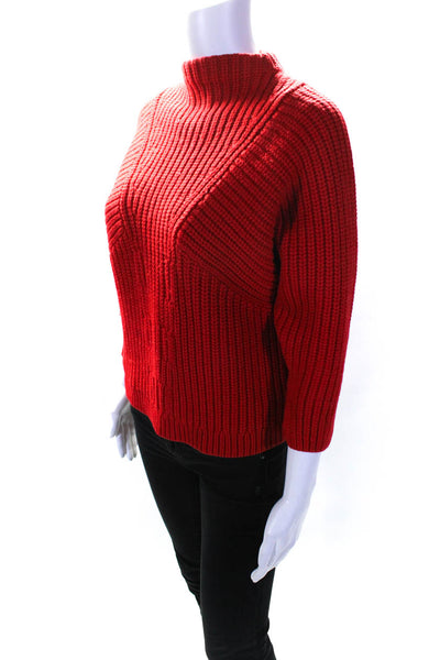 Equipment Womens Omee Funnel Neck Sweater Orange Size 4 13295500