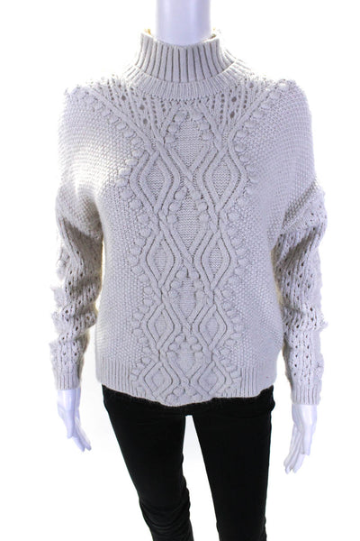 Louna Womens Pearl Sweater Off-White Size 6 13003862