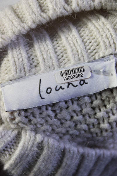 Louna Womens Pearl Sweater Off-White Size 6 13003862