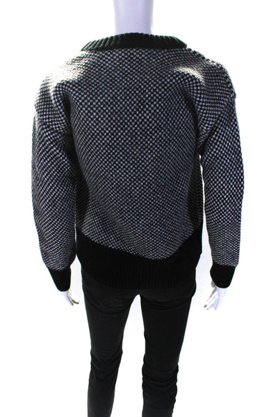 Tory Burch Womens Two-Tone Crewneck Sweater Black Size 4 14245925