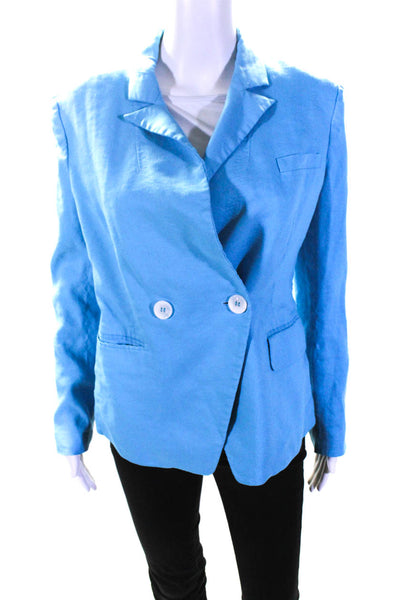 rag & bone Womens Fletcher Linen Blazer Blue Size 4 13981340