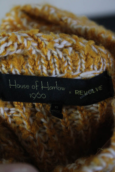 House of Harlow 1960 X Revolve Womens Cut Out Turtleneck Sweater Yellow Size XS