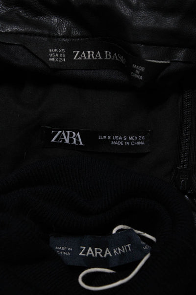 Zara Knit Zara Zara Basic Womens Knit Top Tank Jacket Blue Black Size S XS Lot 3