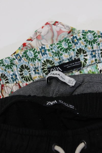 Zara Zara Knit Womens Casual Shorts Sweatpants White Gray Black Size S M Lot 3
