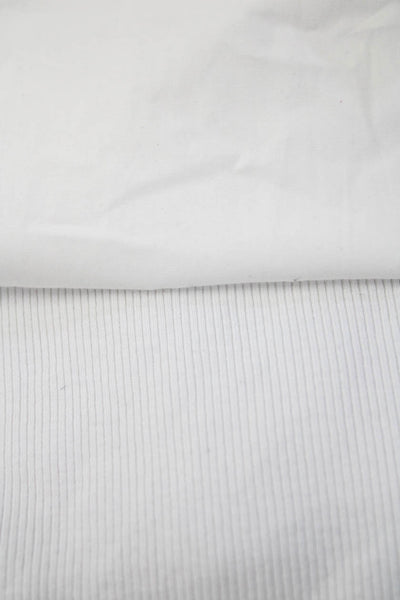 Zara Womens Cotton Cropped Button Up Shirt Maxi Dress White Beige Size L Lot 2